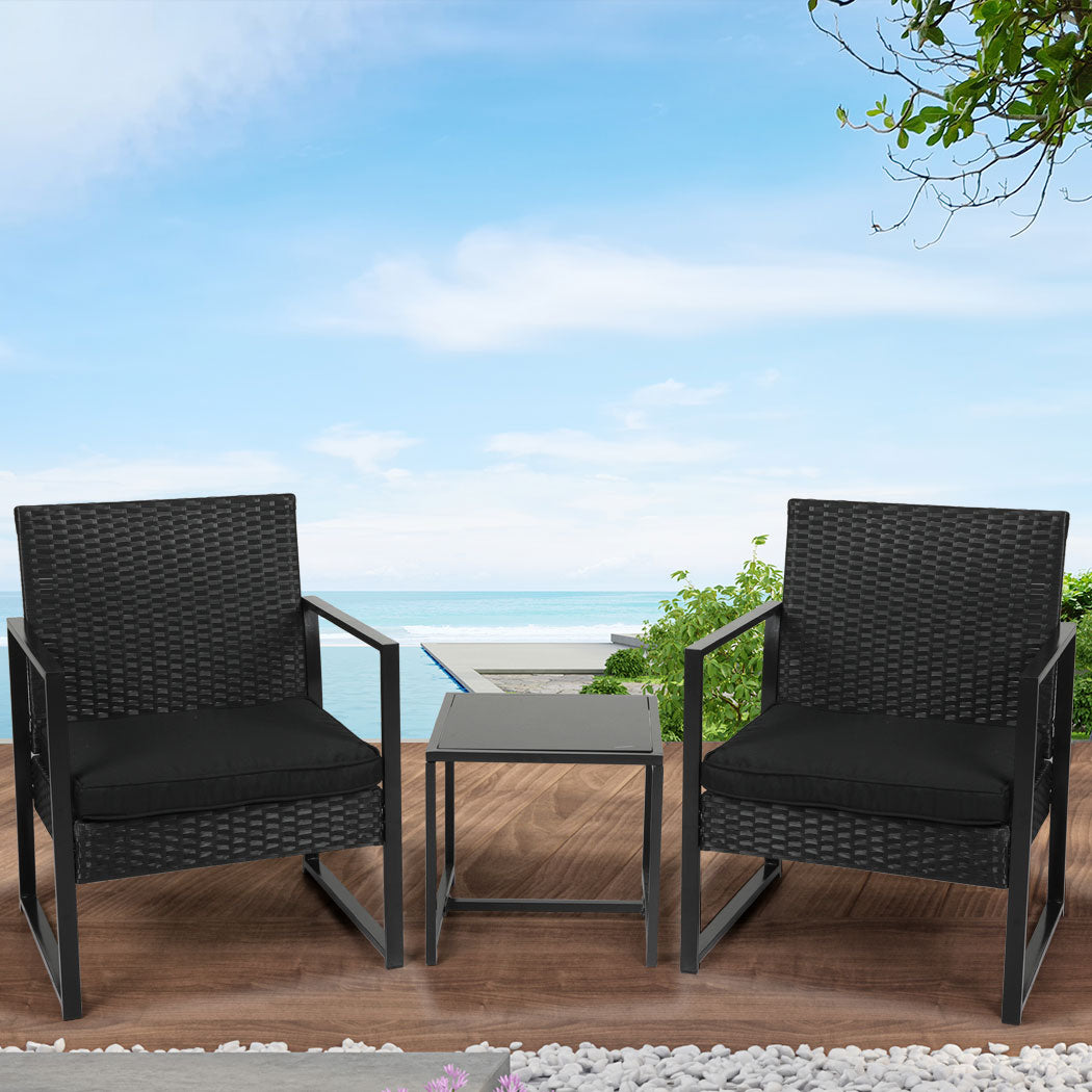 Levede 3 Pcs Outdoor Furniture Set Chair - Levede