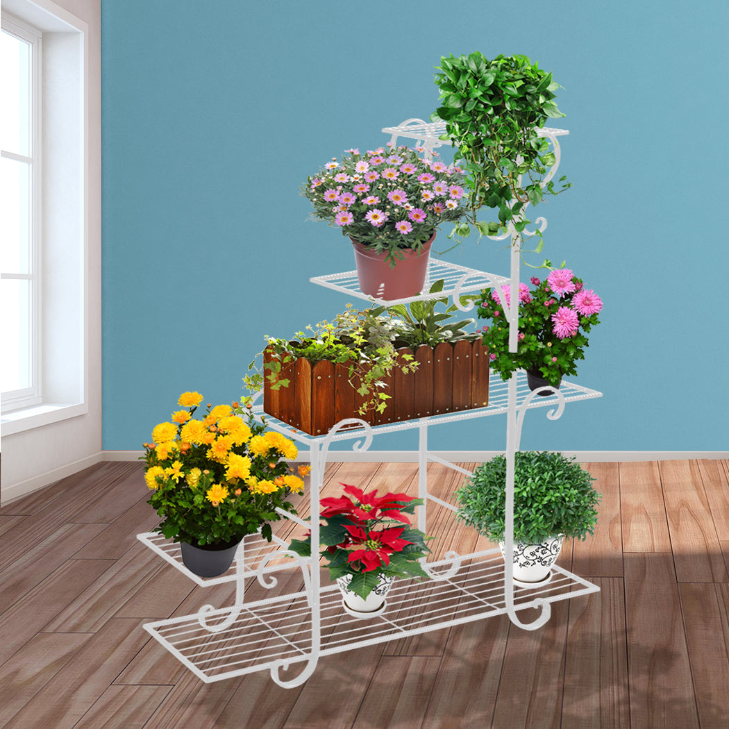 Levede 5 Tier Plant Stand Outdoor Indoor Metal - Levede