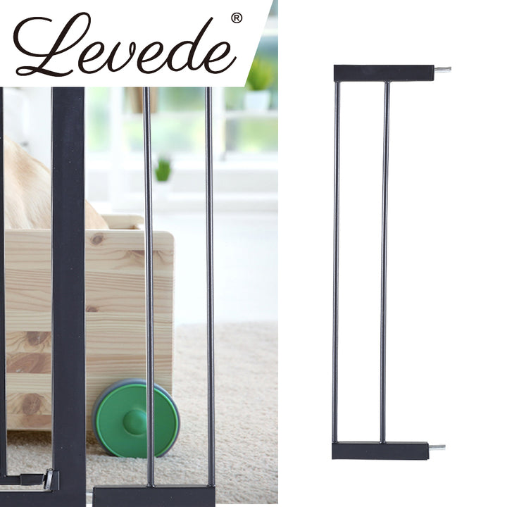 Levede Baby Safety Gate Adjustable Pet Black 10cm Extension - Levede
