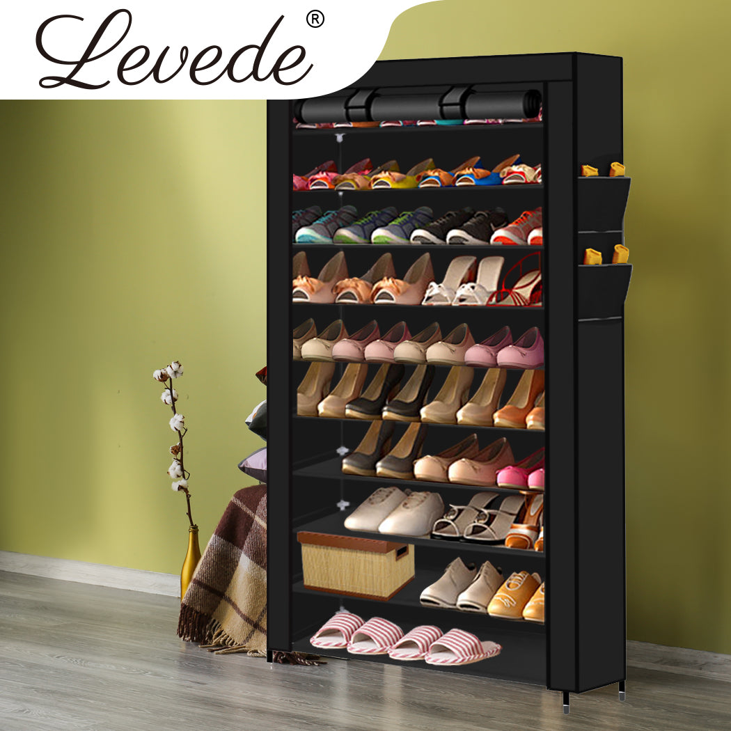 Levede 10 Tier Shoe Rack Portable Storage - 2pcs Set Options Available - Levede