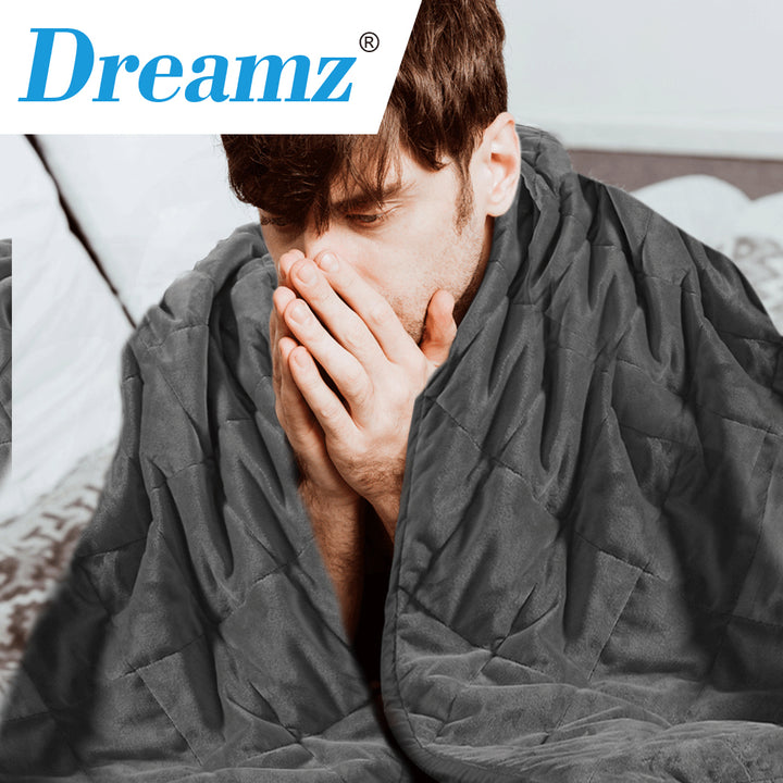 DreamZ 9KG Anti Anxiety Weighted Blanket Heavy Gravity for Adults - Levede