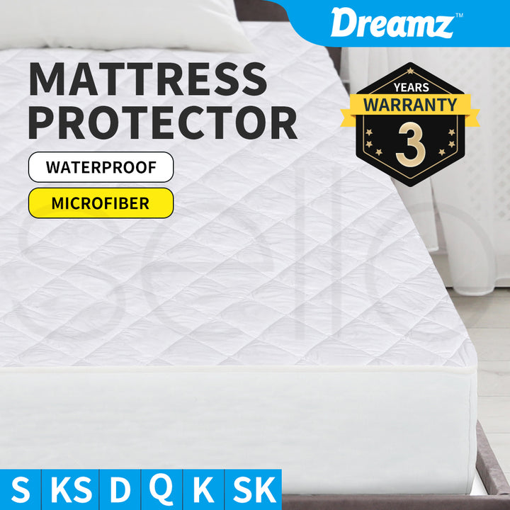 DreamZ Fully Fitted Waterproof Microfiber Mattress Protector - Levede