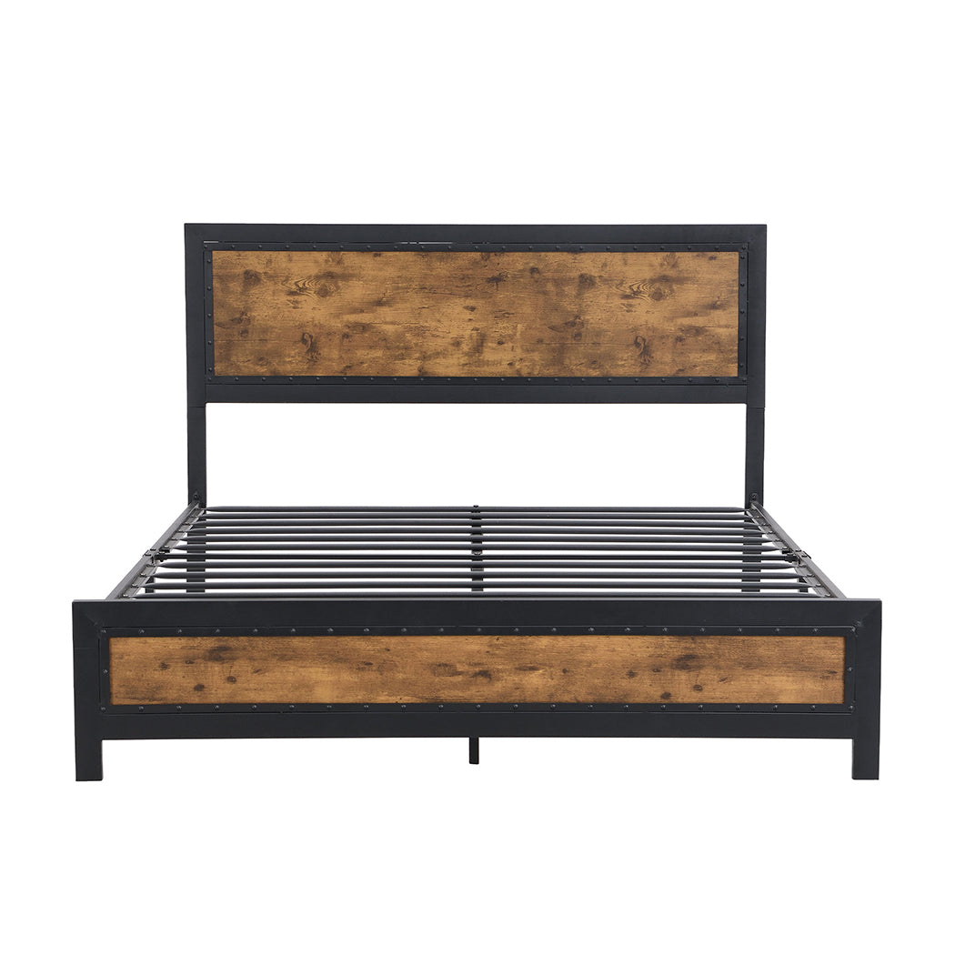Metal Frame Bed with Storage Drawers