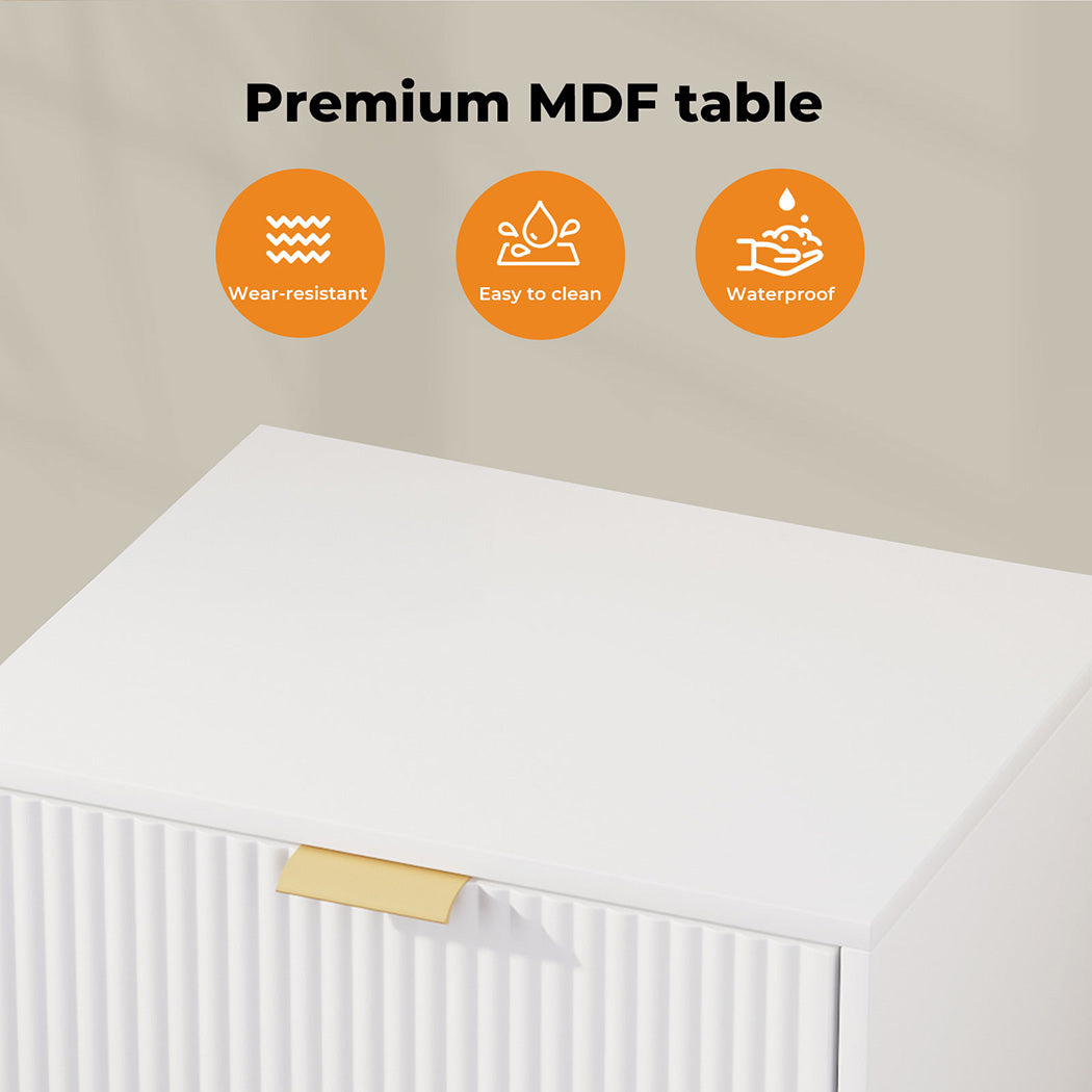 Modern 2-Drawer Bedside Table top surface 