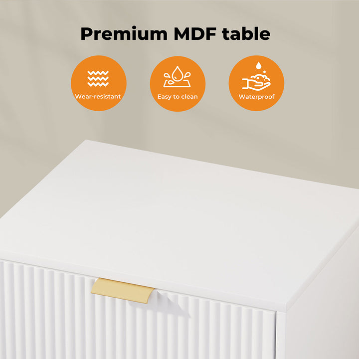 Modern 2-Drawer Bedside Table top surface 