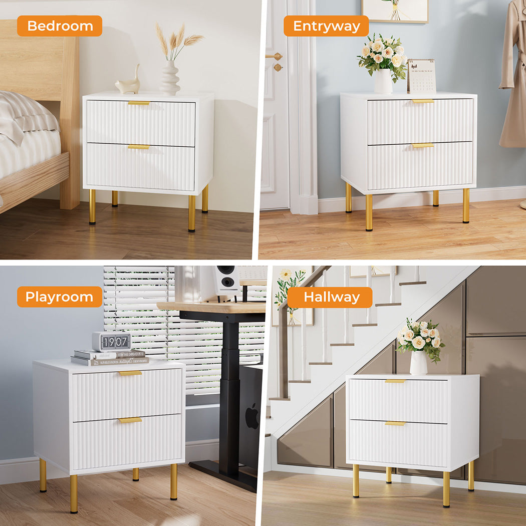 Modern 2-Drawer Bedside Table use case