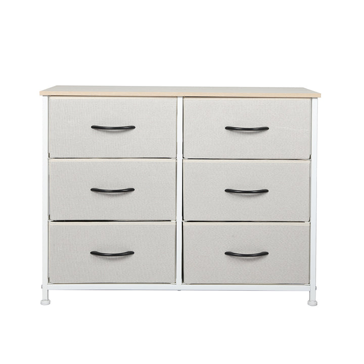 Modern Fabric 6-Drawer Chest of Drawer 