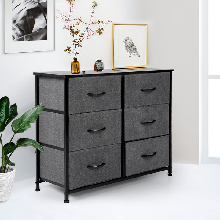 Modern Fabric 6-Drawer Chest of Drawer 2