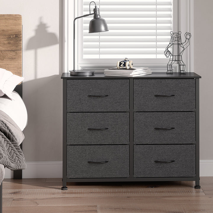 Modern Fabric 6-Drawer Chest of Drawer 4
