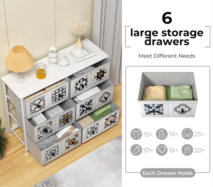 Moroccan Tile Pattern 6 Chest of Drawers