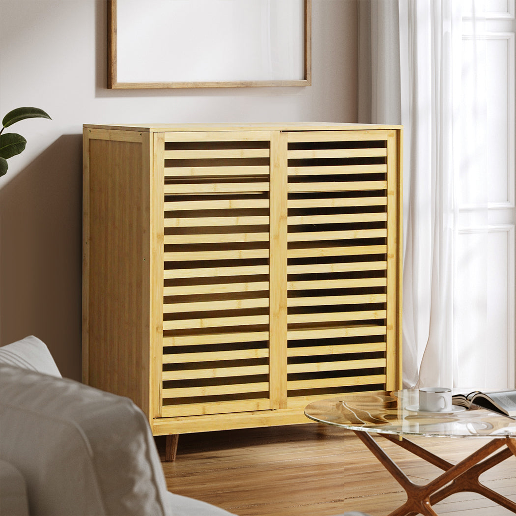 Levede Bamboo Storage Cabinet Freestanding Natural 