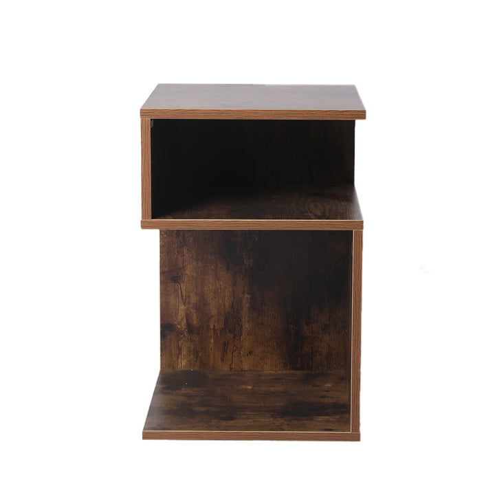 Oak S Shape Bedside Table