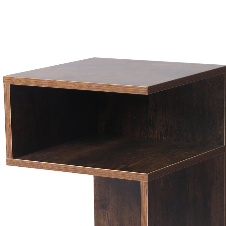 Oak S Shape Bedside Table