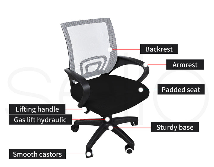 Levede Office Chair Gaming Computer Grey 