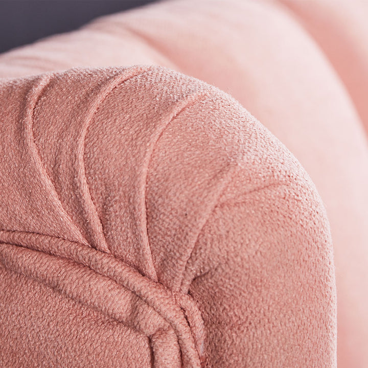 Pink Queen Bed Frame Linen Upholstery