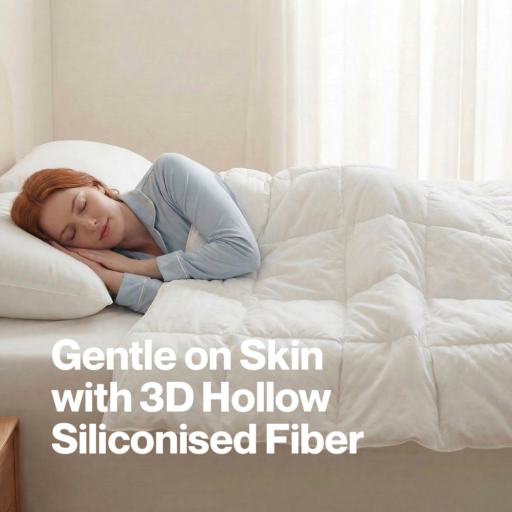 All Season Microfiber Quilt Siliconized Doona Duvet