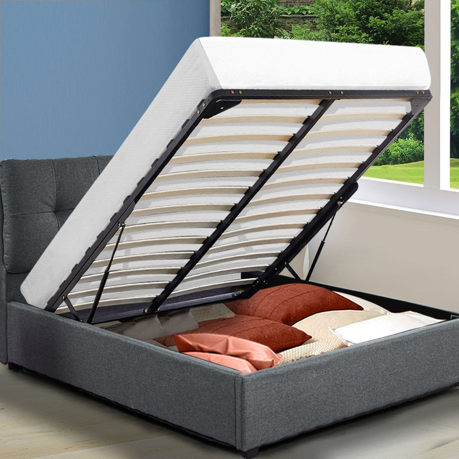 Queen Bed Frame With Storage - Gas Lift