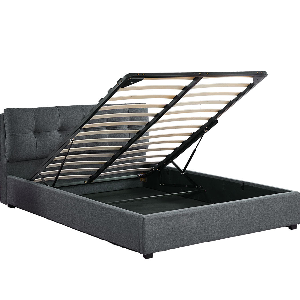 Queen Bed Frame With Storage - Gas Lift
