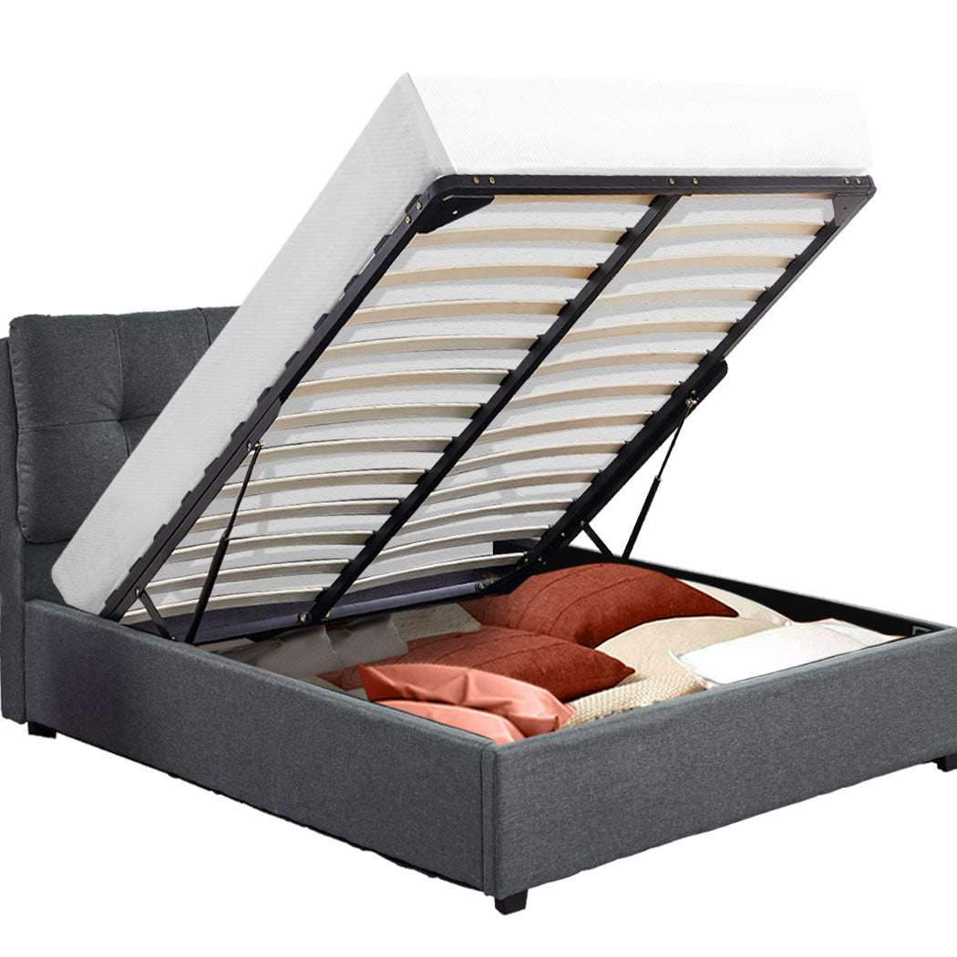 Queen Bed Frame With Storage - Gas Lift