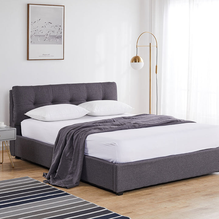 Queen Bed Frame With Storage in bedroom