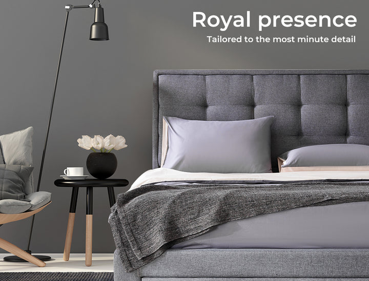 Queen Bed Frame With storage design 