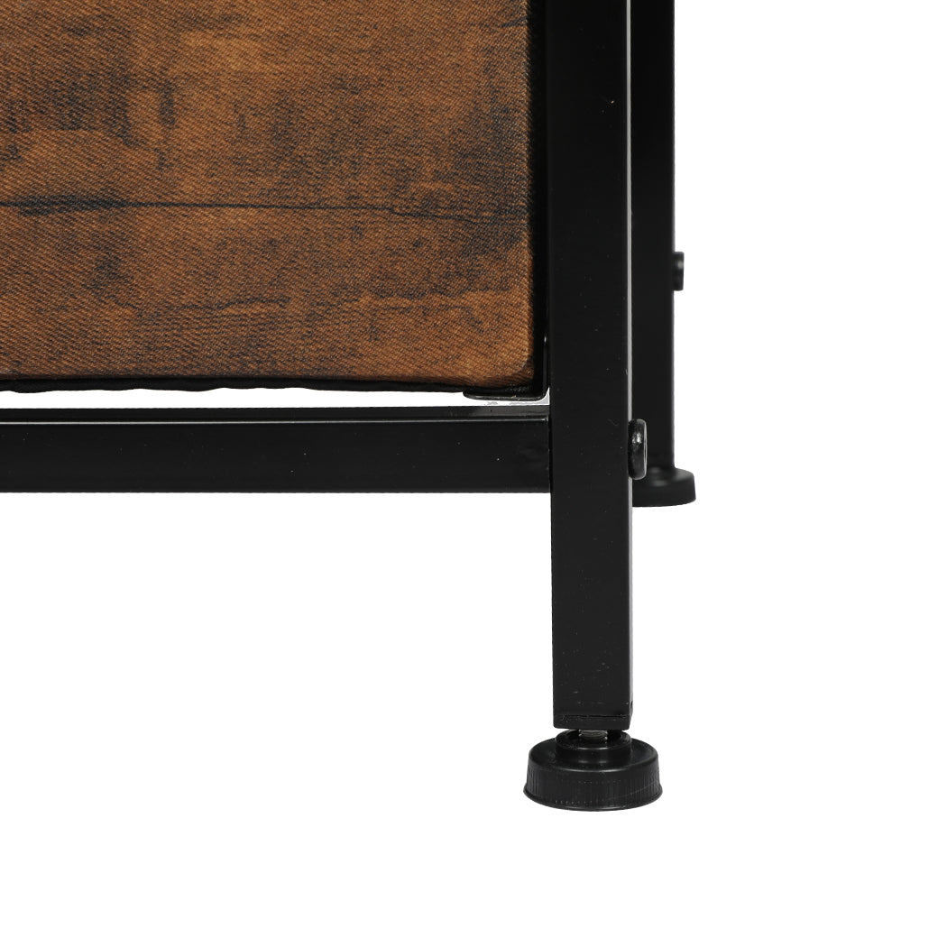 Rustic 12-Drawer Tallboy Chest of Drawers leg