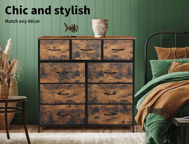 Rustic Multi-Drawer Tallboy Chest of Drawers