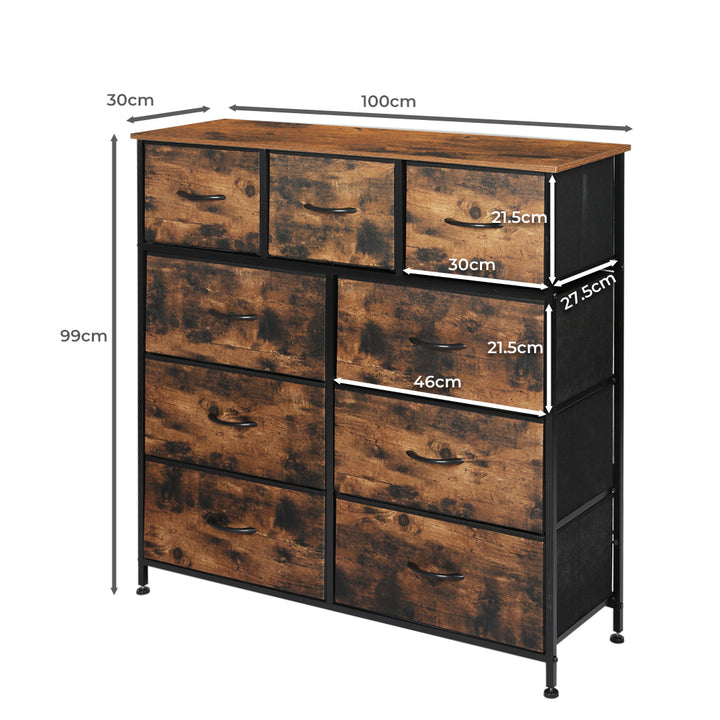 Rustic Multi-Drawer Tallboy Chest of Drawers