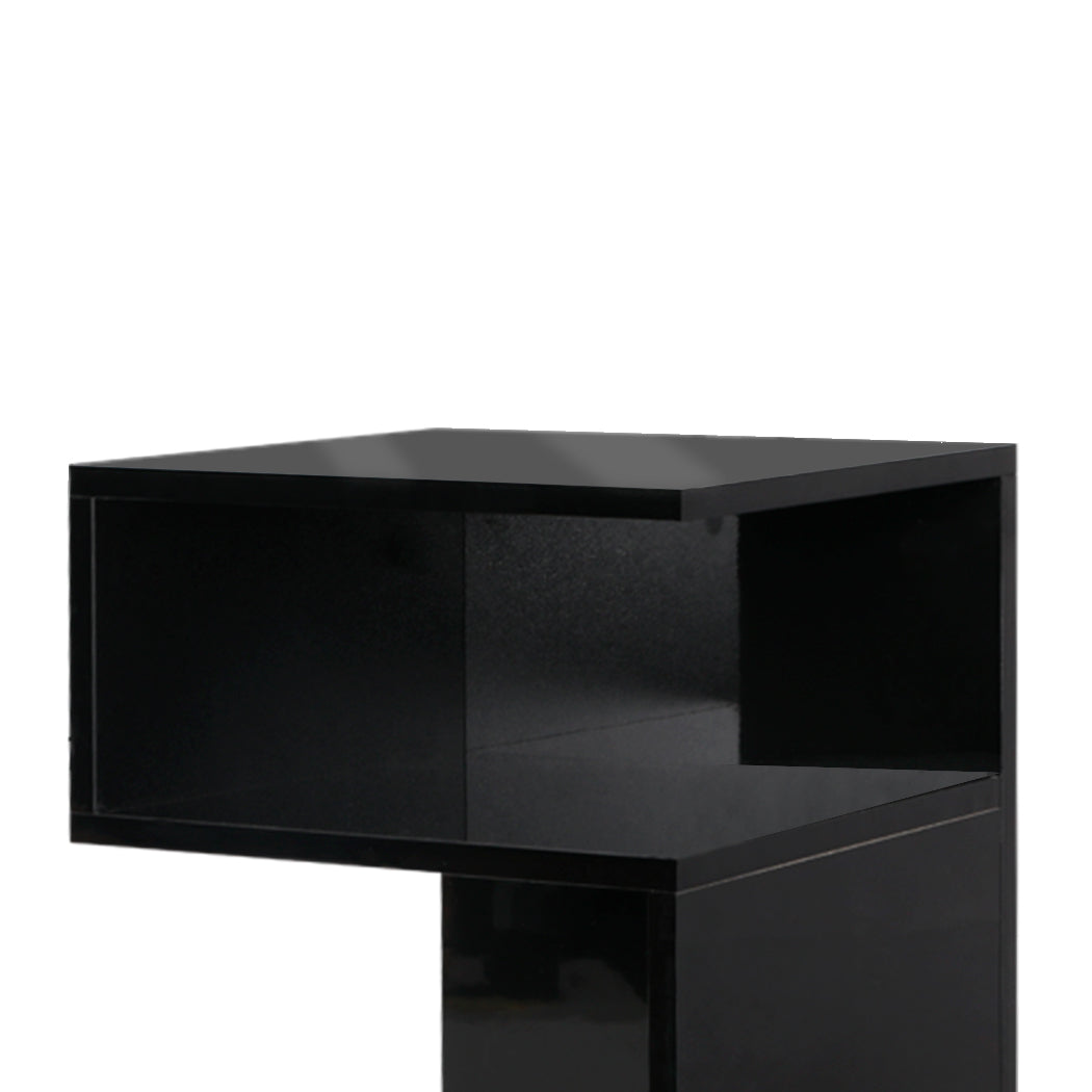 S Shape Bedside Table edges