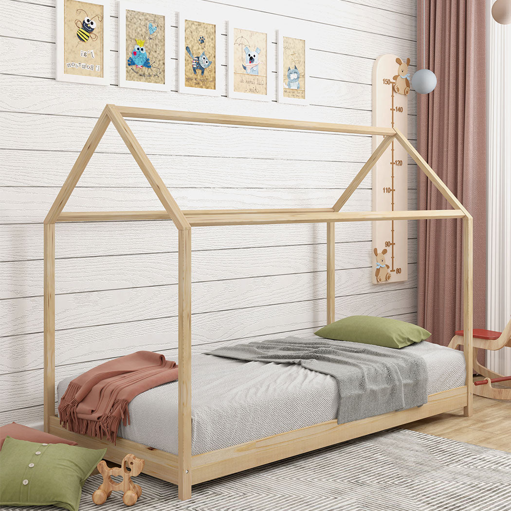 Single Wooden Timber Bed Frame