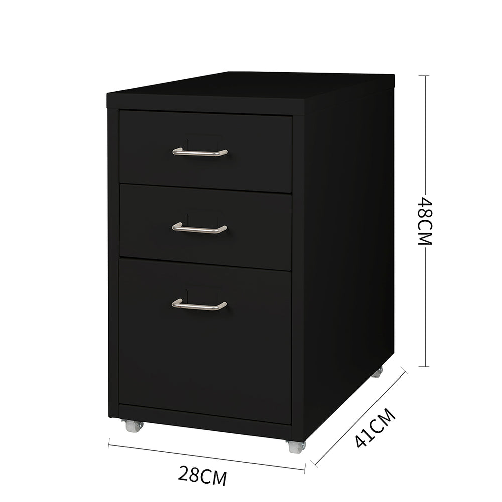 Levede 3 Drawer Office Drawers Cabinet Dimensions 