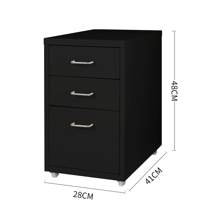 Levede 3 Drawer Office Drawers Cabinet Dimensions 