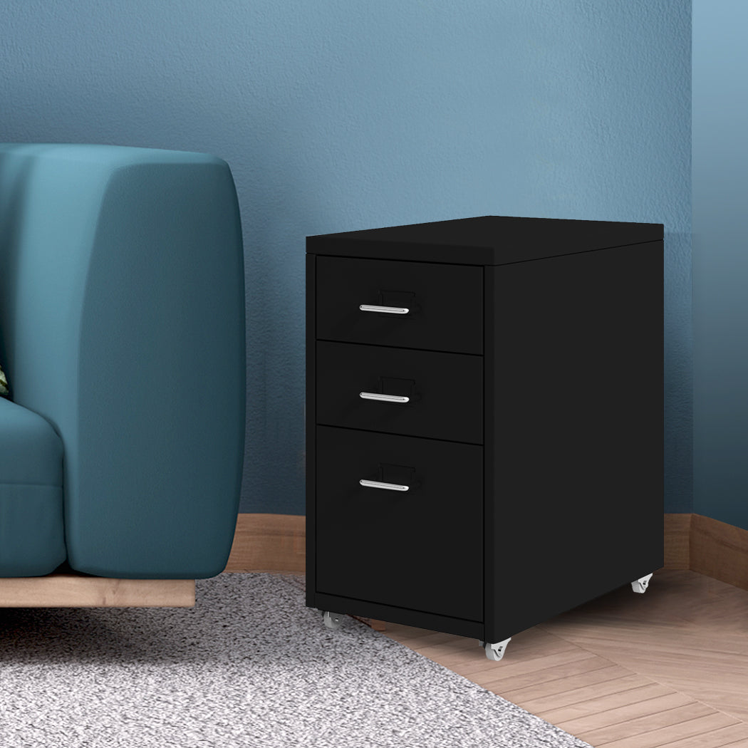 Levede 3 Drawer Office Drawers Cabinet 