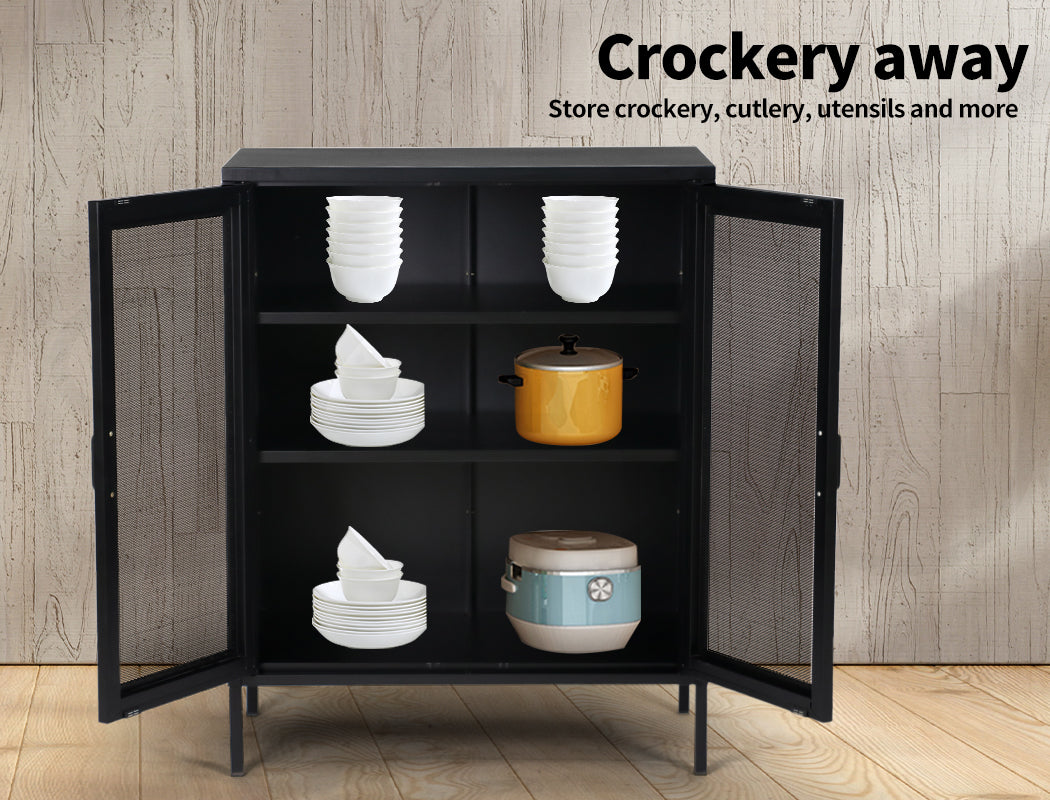 Levede Storage Cabinet Steel Kitchen 