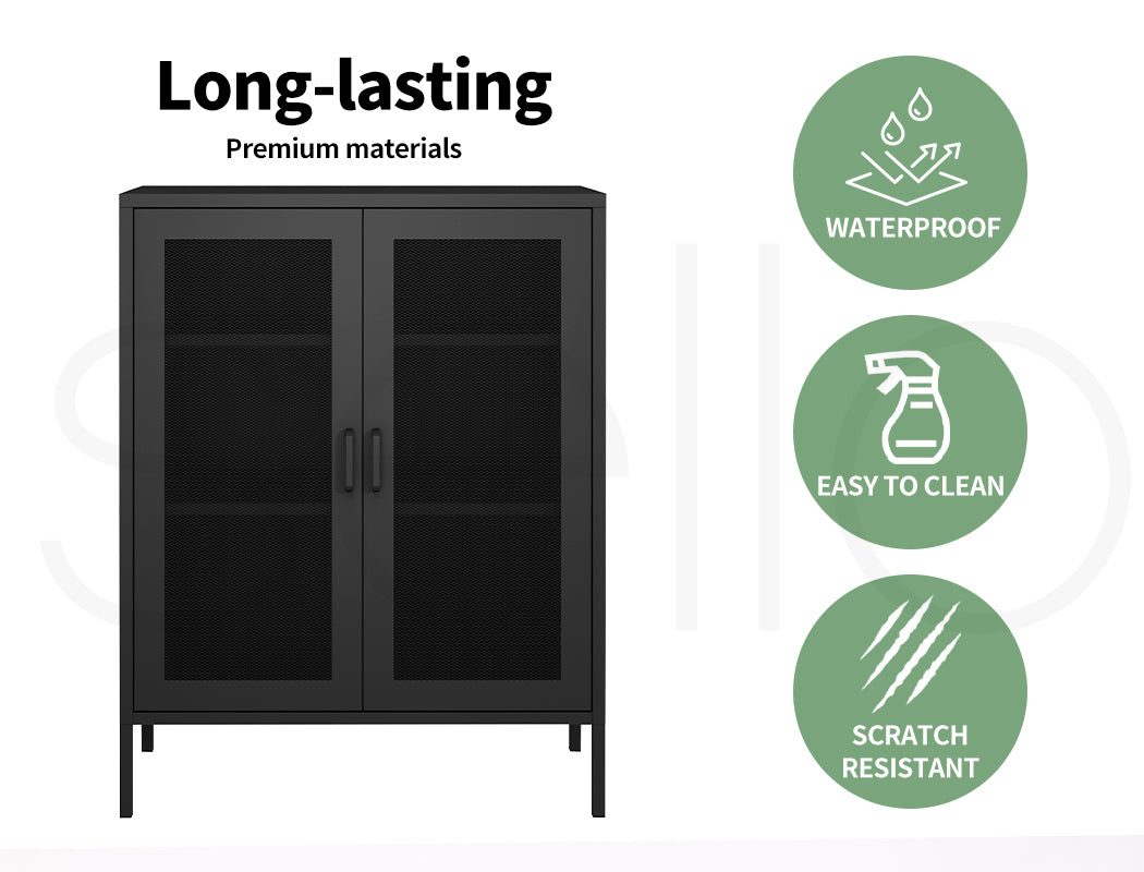 Levede Storage Cabinet Steel Kitchen 