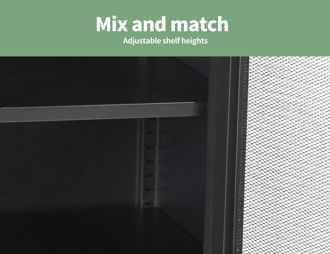 Levede Storage Cabinet Steel Kitchen 