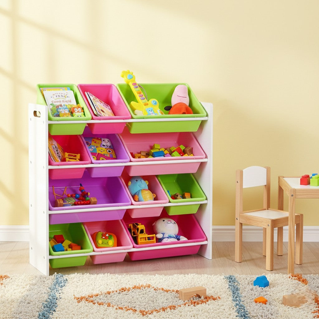 Levede 12Bins Kids Toy Box Bookshelf