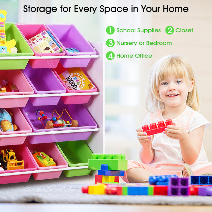 Levede 12Bins Kids Toy Box Bookshelf