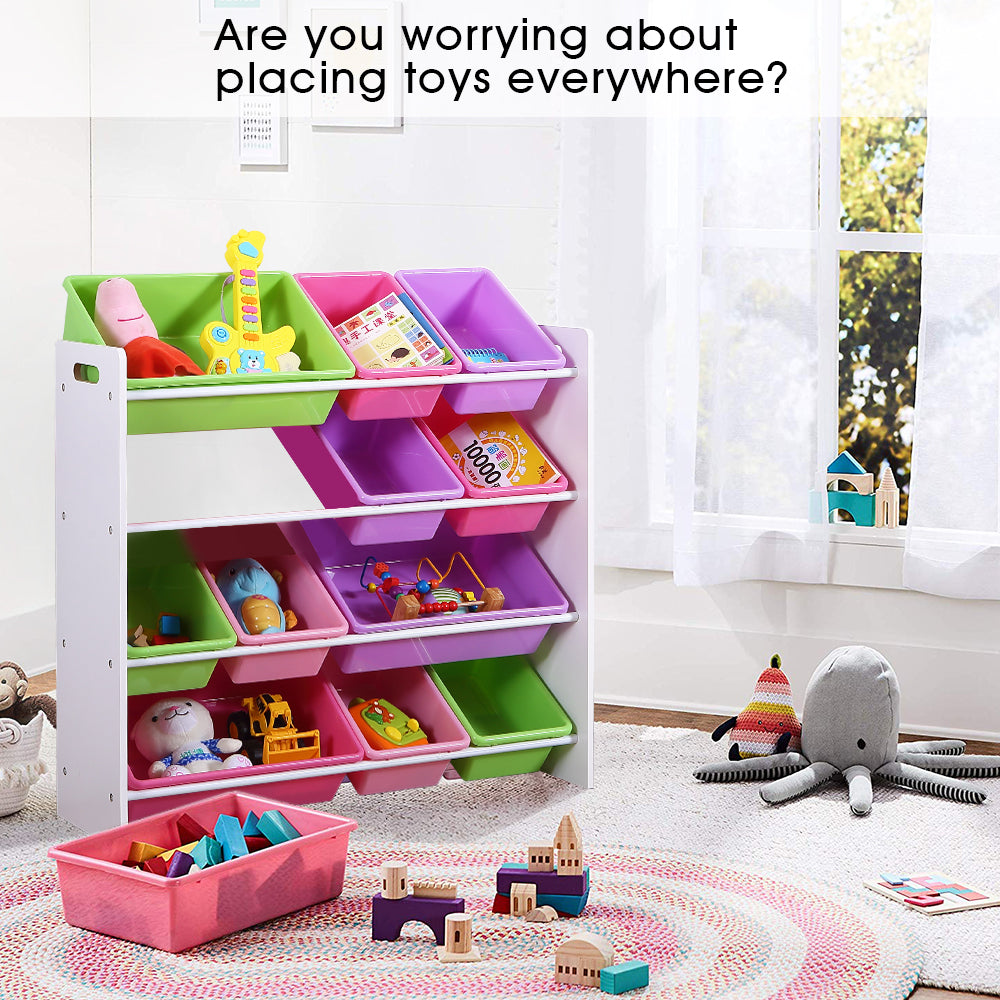 Levede 12Bins Kids Toy Box Bookshelf
