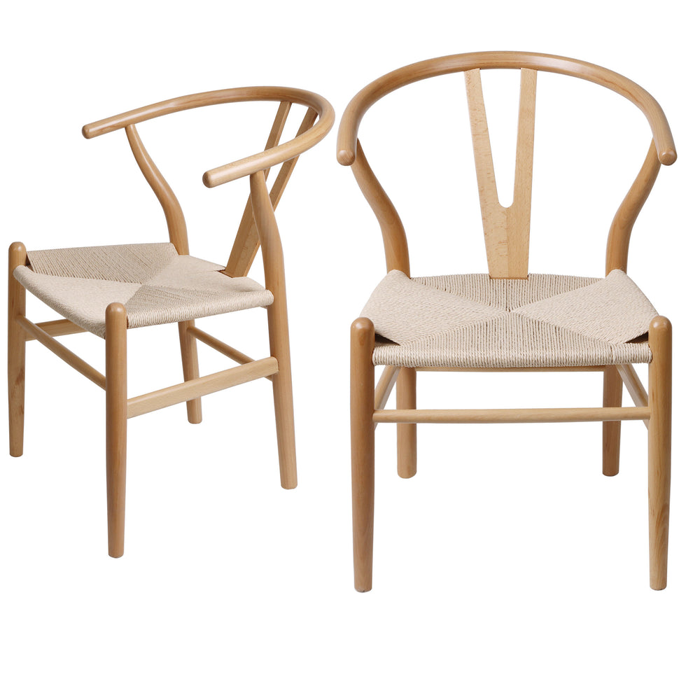 Oak Wishbone Chair x 2 - Levede