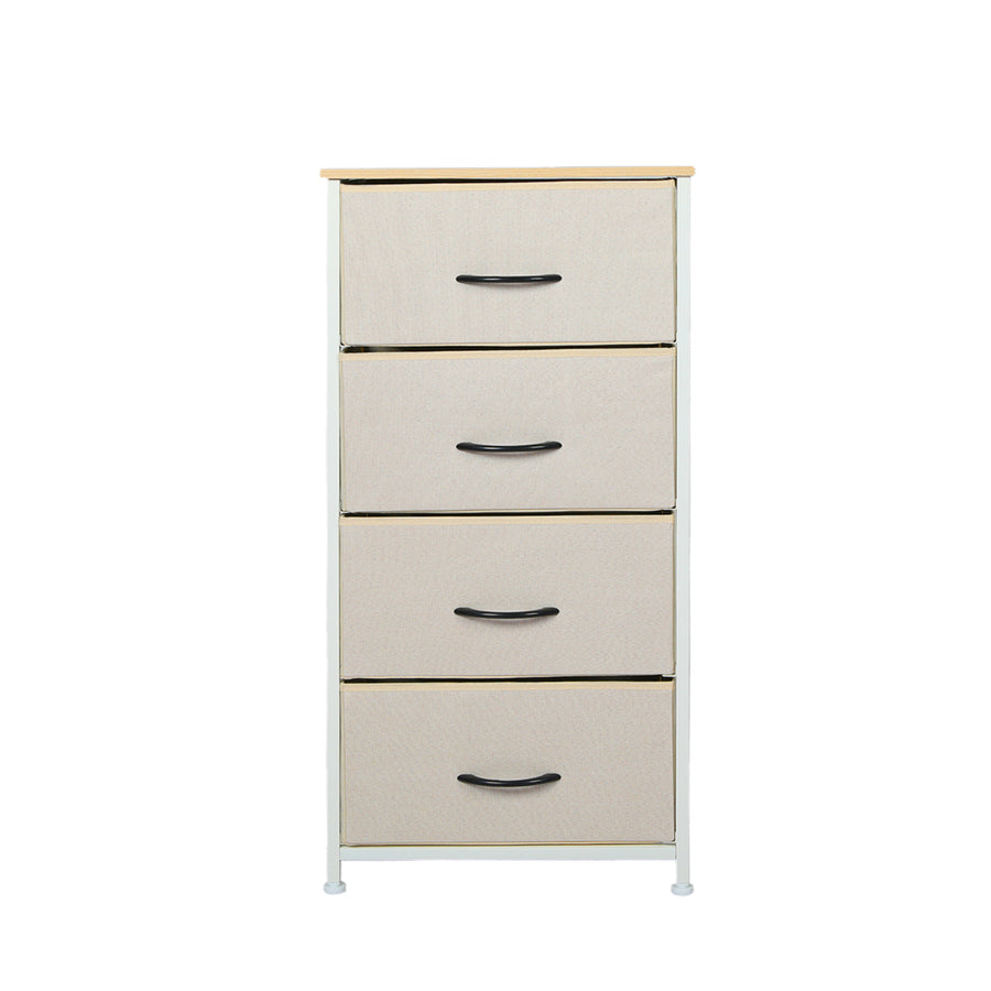 Tall Fabric 4-Drawer Storage Chest of Drawers