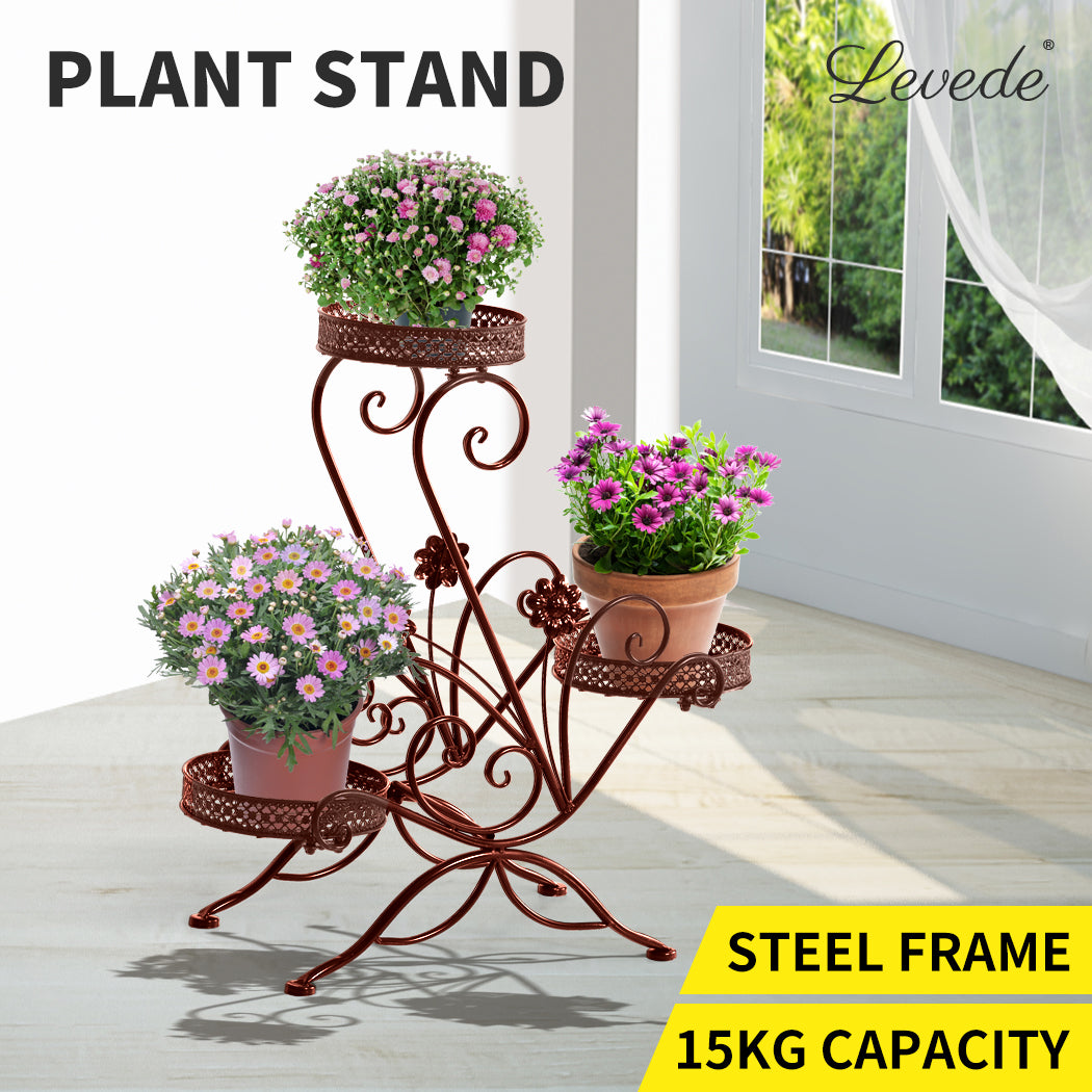 Levede Plant Stand Outdoor Indoor Metal - Levede