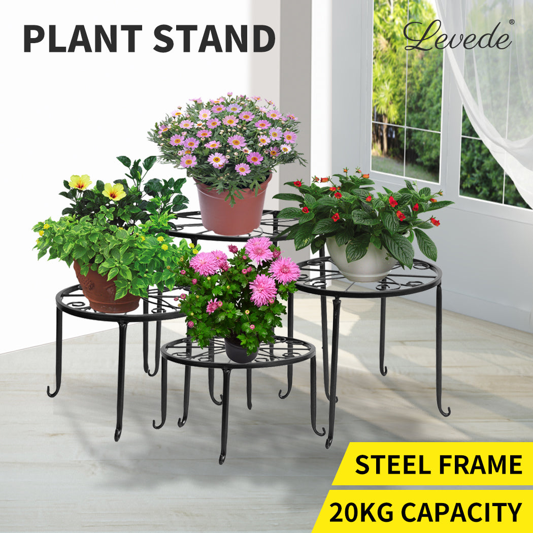 Levede Metal Plant Stand Outdoor Indoor - Versatile Design for Any Space - Levede