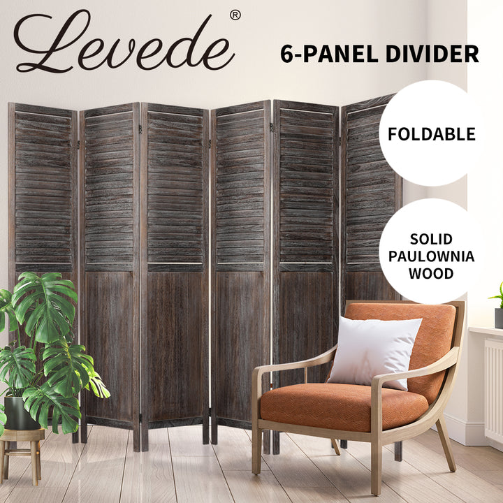 Levede Room Divider Folding Partition - 4 & 6 Panel Options - Levede