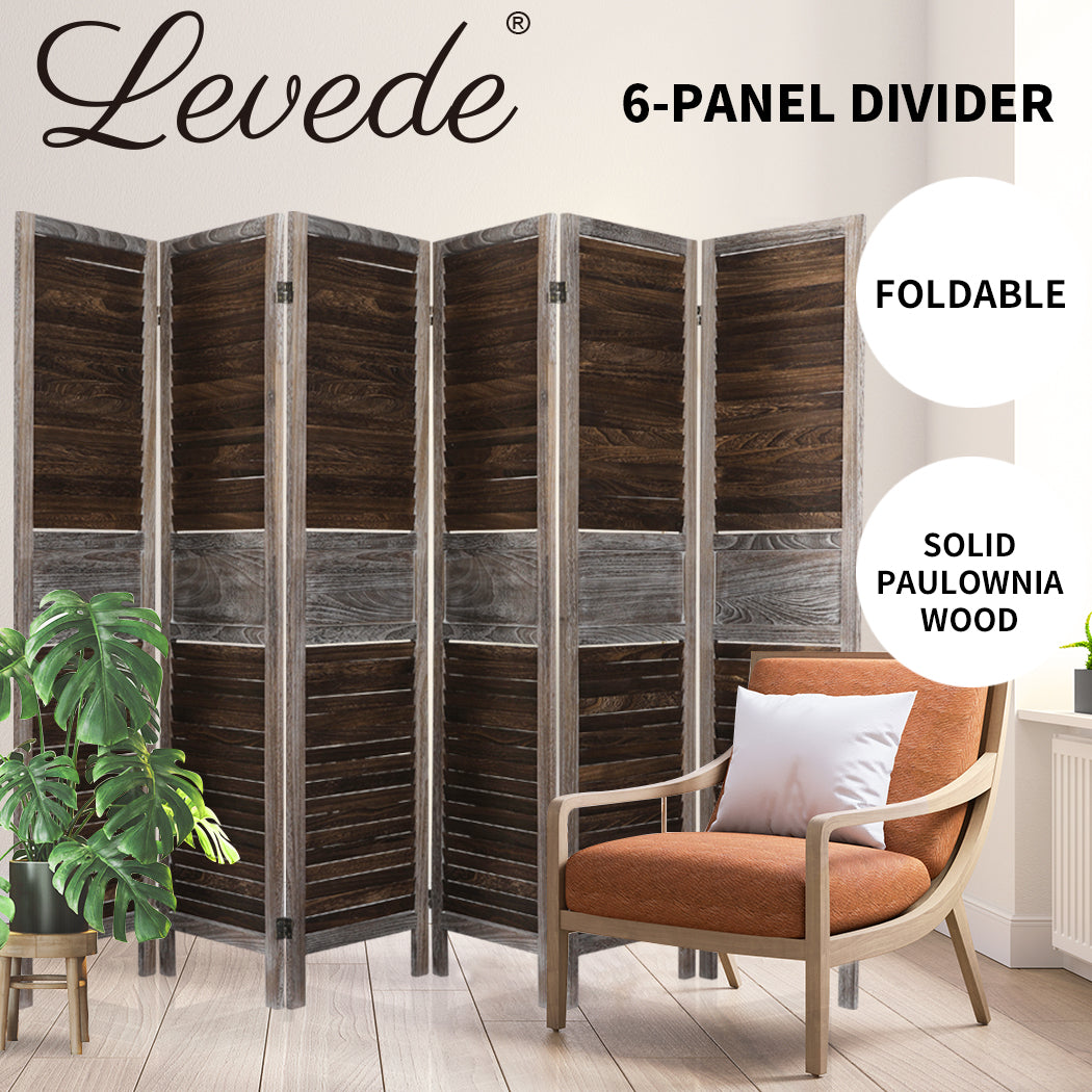 Levede 4-6 Panel Folding Room Divider Partition - Levede