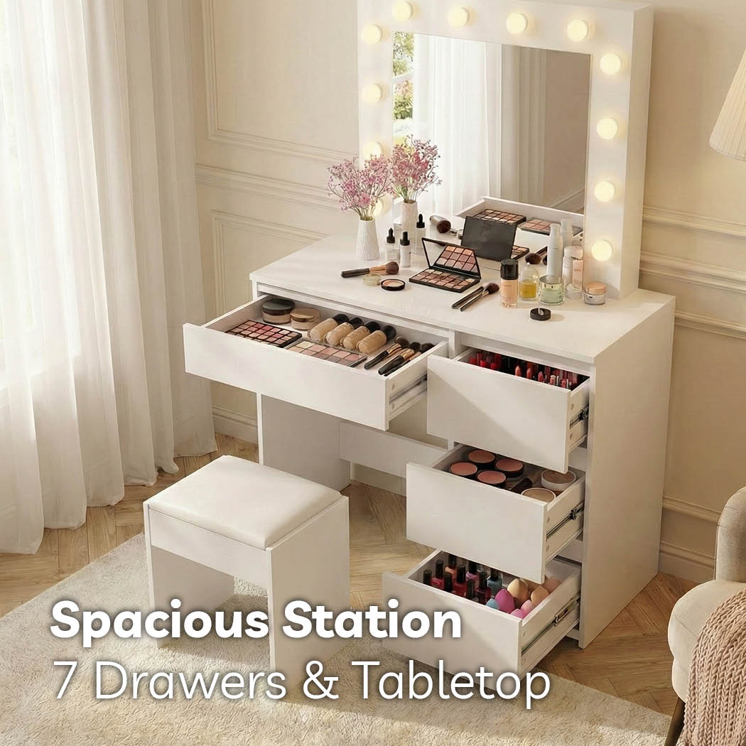 Dressing Table Vanity Set Stool