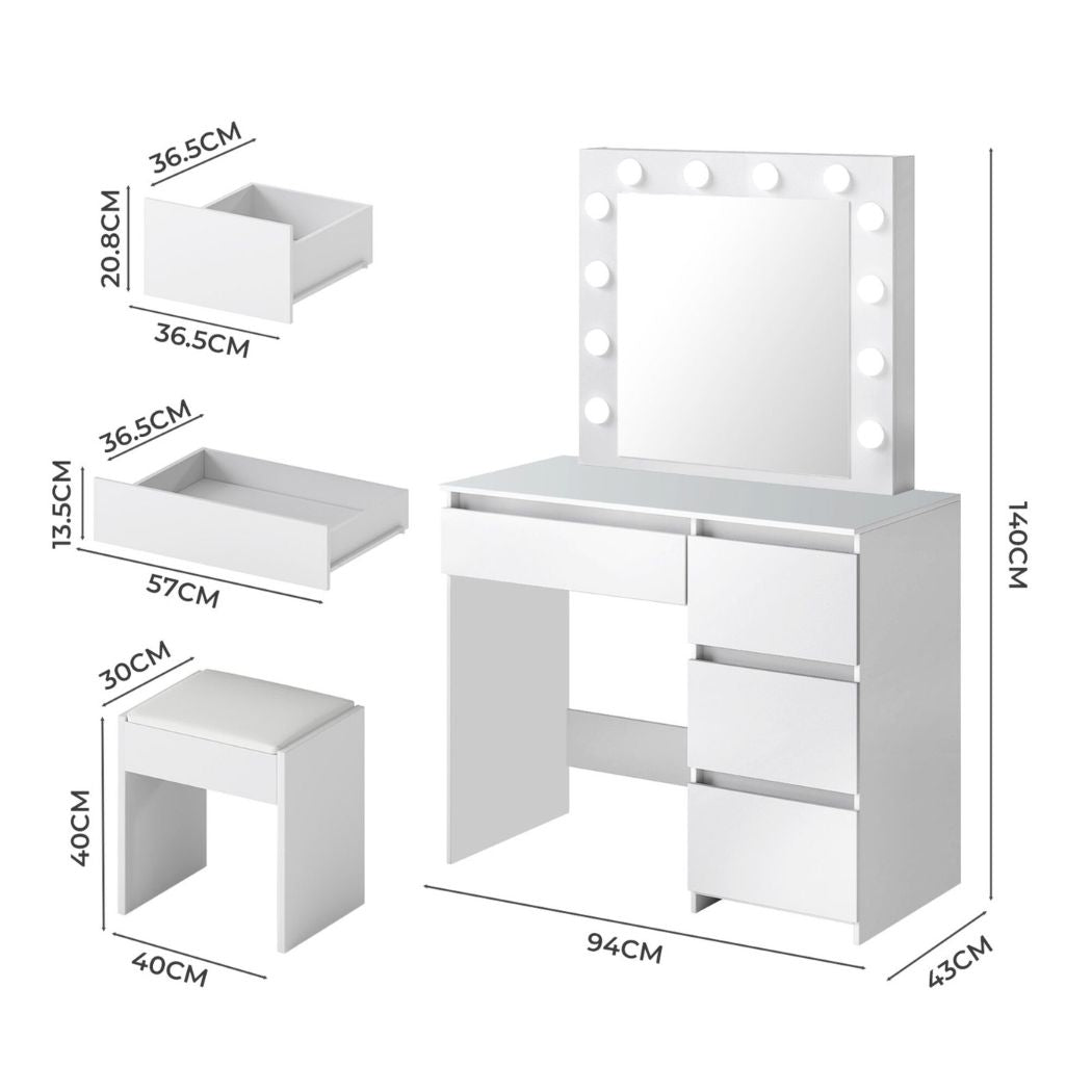 Dressing Table Vanity Set Stool