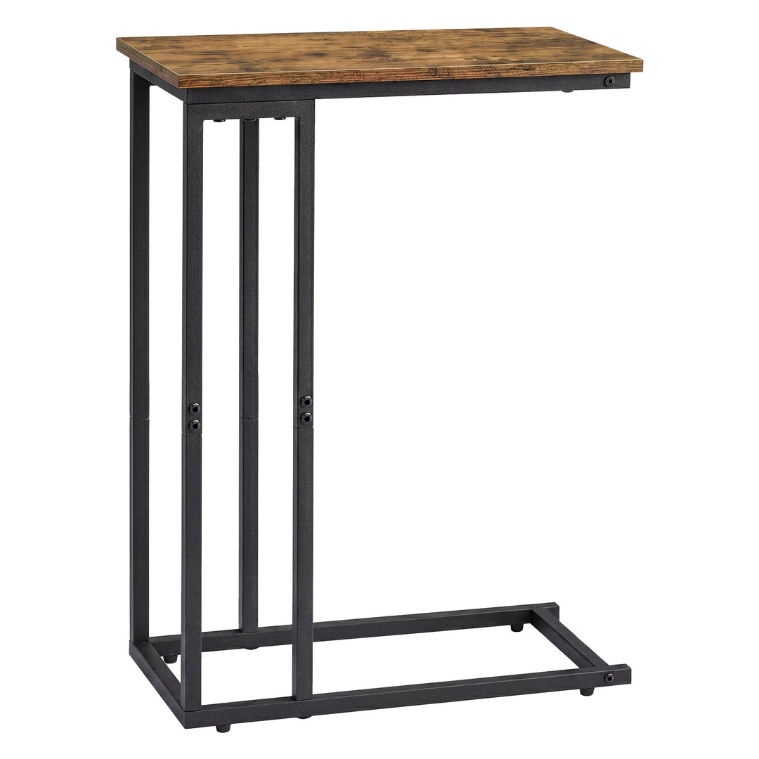 C Shaped Side Table Waterproof Couch Coffee Laptop End Table Metal Frame