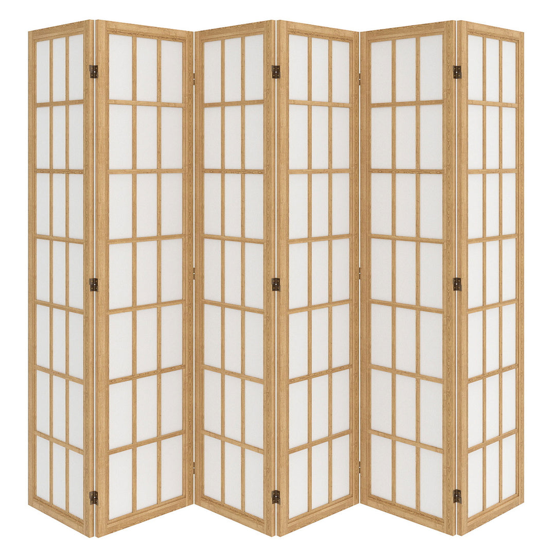 6 Panel Room Divider Folding Partition Freestanding Screen Wooden