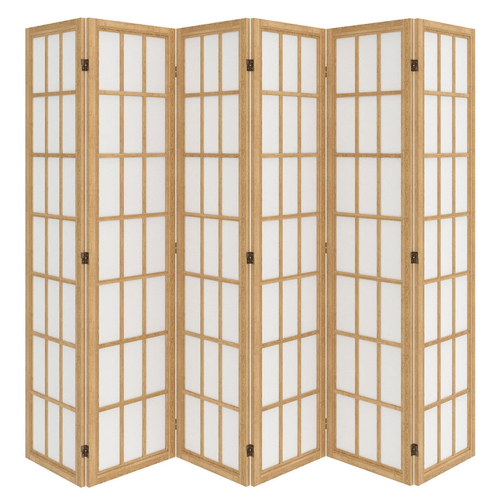 6 Panel Room Divider Folding Partition Freestanding Screen Wooden